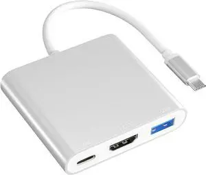USB HUB HDMI Adapter, USB C to HDMI Multiport Adapter with 100W PD in Charging Port+USB3.0 Port Type C Multiport Dongle Compatible with ipad pro/MacBook Pro/Air/Switch and More