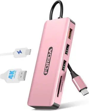 USB C Hub, 7 Ports USB C MultiPort Adapter for MacBook Pro/Air, USB C to HDMI Dongle with 4K HDMI, 1 USB 3.2 Up to 10Gbps, 2 USB 2.0, 100W PD, SD/TF for Laptop and iPhone 15/15Pro/15 Pro Max