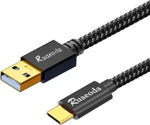 USB C Cable 20 ft,3.1A Type C Charger Fast Charging Cable, USB A to USB C 3A Charger Durable Nylon Braided Compatible with Galaxy S10 S9 Plus S21, Note 10 9 A51 LG G8 G7 Charging Cord