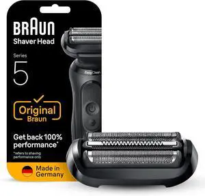 Braun Series 5 Electric Shaver Replacement Head, Easily Attach Your Shaver Head for a Shave as efficient as Day one, Compatible with New Generation Series 5 Shavers, 54B, Black Braun Series 5 Electric Shaver Replacement Head, Easily Attach Your Shaver Head for a Shave as efficient as Day one, Compatible with New Generation Series 5 Shavers, 54B, Black