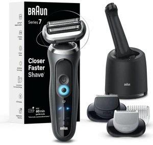 Braun Electric Shaver for Men, Series 7 7177cc, Wet & Dry Shave, Turbo & Gentle Shaving Modes, Waterproof Foil Shaver, Space Grey Braun Electric Shaver for Men, Series 7 7177cc, Wet & Dry Shave, Turbo & Gentle Shaving Modes, Waterproof Foil Shaver, Space Grey