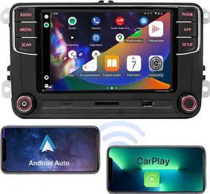 Car Stereo Radio RCD360 PRO3S Wireless Carplay Android Auto OPS Bluetooth USB SD FM/AM 6.5inch Touchscreen for Golf MK5 MK5 Passat Jetta Polo EOS CC (Backup Camera Function Deactivated)