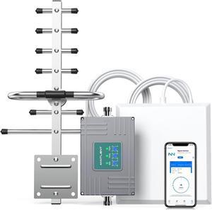 Cell Phone Signal Booster for All Carriers on Band 5/12/13/17 | Up to 4,500 Sq Ft | Boost 5G 4G& LTE Signal for Verizon, AT&T, T-Mobile & More | FCC Approved