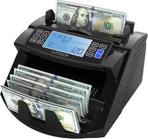 USA Money Counter Machine with Value Count - DT200 Large 4 LCD Display Cash Counter Machine, Add and Batch Modes, UV/MG/IR Counterfeit Detection Bill Counter, 1300 Bills/Min - Print Option
