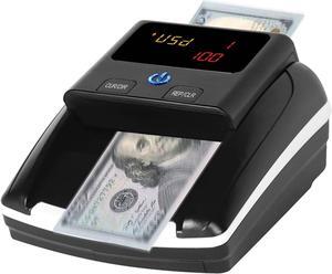 Counterfeit Bill Detector, Portable Money Counter Machine, Automatic Money Detection USD Euro by UV/MG/IR/Image/Paper/Quality/Size/Thickness, Suitable for Small Businesses Stores, Save Time