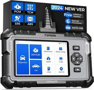 Scanner TOPDON AD500 Oil/SAS/Throttle/TPMS/BMS/EPB Reset Engine/ABS/SRS/Transmission, Diagnostic Scan Tool, AutoVIN, Car Check Engine Code Reader with Battery Test, Lifetime Wi-Fi Free Update