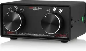 Little Bear MC3 3-IN-3-OUT XLR Balanced/RCA Stereo Converter Audio Selector Splitter Box Passive Preamp XLR to RCA Audio Switch (XLR & RCA)