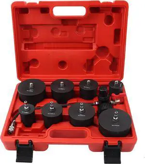 9-Piece Turbo System Leakage Tester Set Turbocharger Turbo Boost Leak Tester 1-3/8" - 3-1/2"