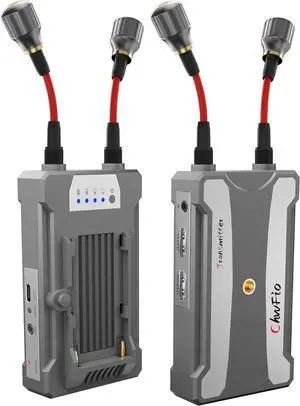 Wireless HDMI Transmitter and Receiver,300m/990ft Wireless HDMI Extender Kit,Support NP-F Battery Powered,5.8GHz 1080P Full HD Streaming from Laptop,PC,DSLR,Camera to TV/Projector/Monitor IR Support