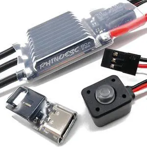 AM32 Crawler ESC 80A Power System 2-8S BEC 5.20-8.2V Adjustable for 1/8 1/10 Scale Cars Crawler Car Axial SCX10 Traxxas TRX-4 TRX-6 (Crawler AM32 80A ESC)