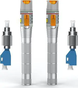 2PCS 50mW Visual Fault Locator, 50KM Range VFL Included FC Male to LC Female Adapter with 2.5mm Universal Connector, Red Light Pen for Network Cable Test, Fiber Optic Source Tester for FC,SC,ST,LC