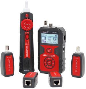 Network Cable Tester with 10mW Visual Fault Locator, RJ11 RJ45 Ethernet Cable Tester POE Tester Cable Toner, Rechargeable Anti-Interference Network Tester for Telephone LAN Coax Cable