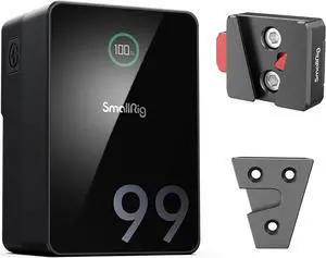 V Mount Battery VB99 Pro, 99Wh / 6800mAh Mini V-Mount Battery with PD 100W USB-C Fast Charging, with Mini V Mount Battery Plate Kit, Quick Release Set with 1/4"-20 Threaded Holes - 4951