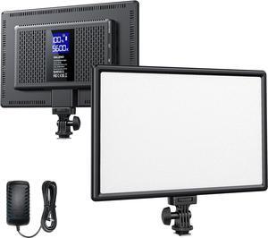 19.5W LED Video Soft Light Panel, 650Lux/m Camera Panel Light Built-in 2* 4000mAh Batteries, CRI>95 3200-5600K Photography Studio Lights for TikTok YouTube Video Recording Photography Streaming