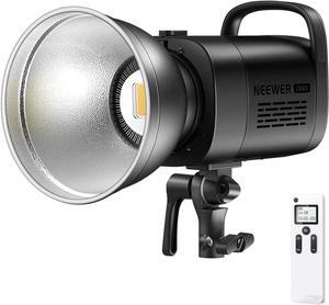 Upgraded CB60 70W LED Video Light, 5600K Daylight COB Continuous Output Lighting with Bowens Mount/2.4G Remote CRI/TLCI97+ 9000Lux/1m for Studio/Outdoor Photography Videos Recording (Black)