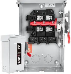30 Amp Disconnect Switch,2 Pole Safety Switch,Non-Fusible,Indoor&Outdoor,Meeting NEMA 3R Standards,Galvanized SteelAnti Corrosion and Rust Prevention,10-Year Warranty