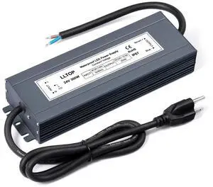 LED Power Supply 24V 12.5A 300W LED Driver AC90-130V to 24VDC Converter Low Voltage Transformer Waterproof for Indoor Outdoor LED Lighting