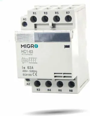 4 Pole, 60 Amps, 110/120 VAC Normally Closed Coil Heavy Duty AC Contactor Replaces Virtually All Residential 4 Pole Models