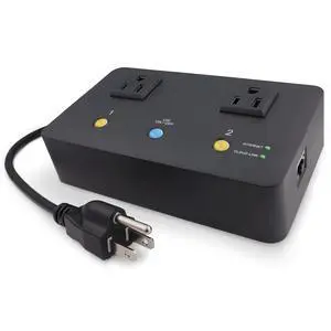 Internet Enabled IP Remote Power Switch with Reboot - Control via Smartphone App, Cloud Service, Web Browser, API, Skype or Google Chat - 2 Independent AC Power Outlets (Model UIS-722b)