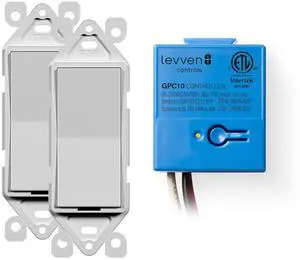 3-Way On/Off Wireless Switch Kit - Decorator-Style Switch, Wireless Power Control Kit - Add a Switch Anywhere