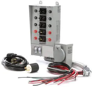 Controls 31410CRK Pro/Tran 10-Circuit 30 Amp Generator Transfer Switch Kit,Gray