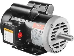5HP Air Compressor Motor, 230V 25 Amps Electric Motor, 3450RPM 56HZ Frame, 7/8" Keyed Shaft, 2.25" Shaft Length for Air Compressors, CW/CCW Rotation