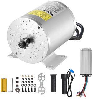 1800W Electric Brushless DC Motor Kit - 48V 4500rpm Motor with Upgraded Speed Controller and Throttle Grip Kit for Go Karts E-Bike Motorcycle Scooter DIY