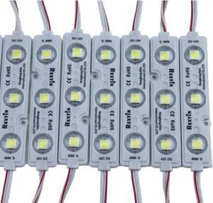 Super Bright 200pcs 3 LED Module RED 5050 SMD 66-72LM Each Module Waterproof Decorative Light for Letter Sign Advertising Signs with Tape Adhesive Backside 3 Years Warranty