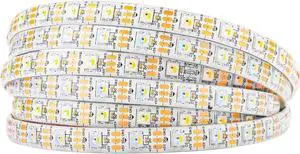 RGBW RGB+Cool White SK6812 (Similar WS2812B) 4 Colors in 1 LED Strip Individually Addressable 16.4ft 60Pixel/m 300LED Light Dream Color IP65 DC5V White PCB (No Adapter or Controller)
