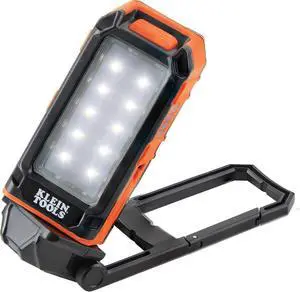 56403 LED Light, Rechargeable Flashlight / Worklight with Kickstand and Carabiner, Charges Small Electronics, for Work, Camping