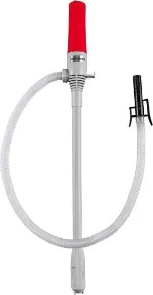 Automatic Fuel Transfer Pump with Auto-Stop & Beep, 3X More Powerful D Battery Powered, Extra Long Hose, Portable Liquid Pump Transfers Gasoline, Water & More at 2.4 Gal/Minute