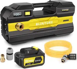 Battery Powered Water Pump Compatible with Makita 18V Battery, Cordless Water Pump, Self-priming Diesel Oil Fuel Transfer Pump, Utility Pump, 320GPH 48FT Boat/RV Water Pump Include a 5.2Ah Battery