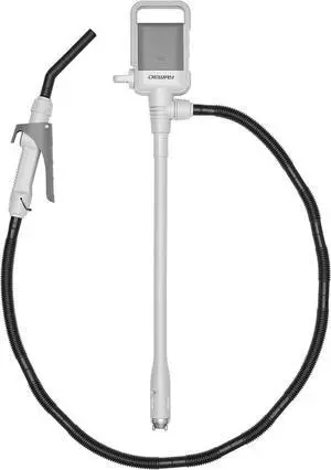 Automatic Fuel Transfer Pump with Nozzle for Quick Flow Control & Stop, 3X More Powerful D Battery Powered, Extra Long Hose Fits All Size Cans, Portable Liquid Pump Transfers at 2.4 Gal/Minute