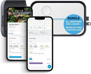 3 Smart Bundle: Includes Rachio 3rd Generation-8 Zone Smart Sprinkler Controller (Alexa Compatible w/ Hyperlocal Weather ligence Plus & Rain Skip) & Rachio Weatherproof Outdoor Enclosure