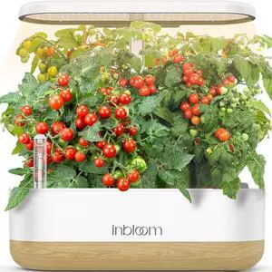 Hydroponics Growing System 12 Pods, Indoor Herb Garden with LEDs Full-Spectrum Plant Grow Light, Water Shortage Alarm, Automatic Timer, Height Adjustable,Gardening Gifts for Women, White