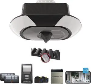B6753T Smart Garage Door Opener, Video Streaming & Advanced Corner LED Lighting-myQ Smartphone Controlled-Ultra Quiet, Strong Belt Drive & MAX Lifting Power