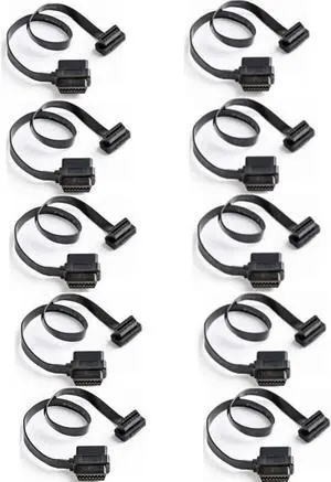 OBD II OBD2 16 Pin Splitter Extension 1x Male and 2X Female Extension Cable Adapter (2FT/60CM) (10 Pack)