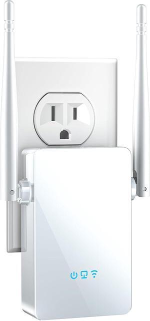 WiFi Extender Signal Booster, New Gen Internet Booster for Home, 4X Faster, Covers up to 9,800 sq.ft, Wi-Fi Repeater with Ethernet Port, Wireless Long Range Amplifier, Easy Setup (White)