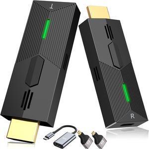 Wireless HDMI Transmitter and Receiver, Plug & Play 4K Decording, Portable 2.4G/5G Wireless HDMI Extender Kit for Streaming Video and Audio to Monitor from Laptop/PC/TV Box/Projector (30m)
