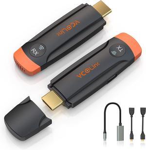 Wireless HDMI Transmitter and Receiver 196ft/60m, Plug & Play 2.4G/5G HDMI Wireless, Portable HD Connector w/ 1080P Output for Streaming Video Audio to Monitor from Laptop PC Camera TV Box