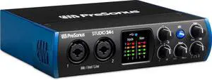 Studio 24c 2x2, 192 kHz, USB Audio Interface with Studio One Artist and Ableton Live Lite DAW Recording Software
