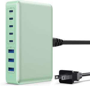 USB C Charger 300W USB C Charger Block GaN IV 8-Port Fast Charging Station Hub,Upgraded PD 100W USB C Laptop Desktop Charger Adapter for MacBook Pro/Air,,Steam Desk,iPhone 16/15/14,Galaxy S25-Mint
