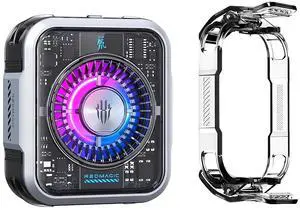 RedMagic Magnetic Cell Phone Cooler 5 Pro with Clip, Cellphone Radiator Fan for Phone with RGB LED Semiconductor Heatsink Cooling 36W Mobile Phone Cooling Fan for Phone Gaming, Live Streaming