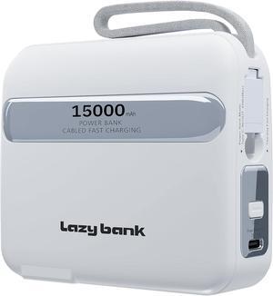 Fastest Rapid Mini Portable Charger 45 W with AC Plug-in Power Bank 15000mAh RedDot Design Award Smart Fast Charging (White)