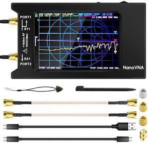 Upgrated NanoVNA-H4 Vector Network Analyzer, Lastest V4.3 10KHz-1.5GHz HF VHF UHF 4" Touch Screen VNA Antenna Analyzer Ham Radio, Measuring S Parameters, SWR, Phase, Delay, Smith Chart