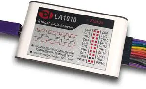 LA1010 USB Logic Analyzer 16 Input Channels 100MHz with The English PC Software Handheld Instrument,Support Windows (32bit/64bit),Mac OS,Linux