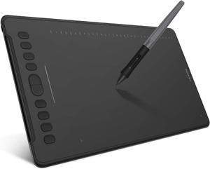 Inspiroy H1161 Graphics Drawing Tablets, Touch Strip and 8192 Pen Pressure Sketch Tablet with Battery-Free Stylus,10 Shortcut Keys, Compatible with Android, Windows, and Mac Black