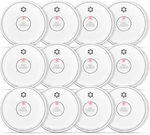 Fire Alarms Smoke Detectors, Smoke Alarm Battery Operated, Fire Alarm with Test Button & Low Battery Signal, Photoelectric Technology Fire Detectors for Bedroom and Home