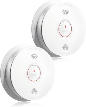 Smoke Alarm and Carbon Monoxide Detector, Smoke and Carbon Monoxide Detector with Voice Speaker, LED Light, Auto-Check, Smoke Detector Conforms to UL 217 & UL 2034 Standards, 2 Pack