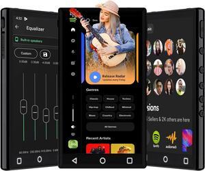 144GB Android9.0 MP3 Player with Bluetooth and WiFi,4.3" 1080P Full Touch Screen MP4 Player with Spotify,Portable HiFi Sound MP3 Player with Speaker,Support Online Streaming Music